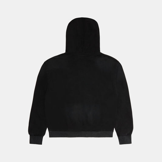 STUDDED BLACK ZIP UP HOODIE