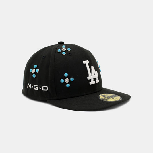 TURQUOISE STONE LA DODGERS BLACK FITTED