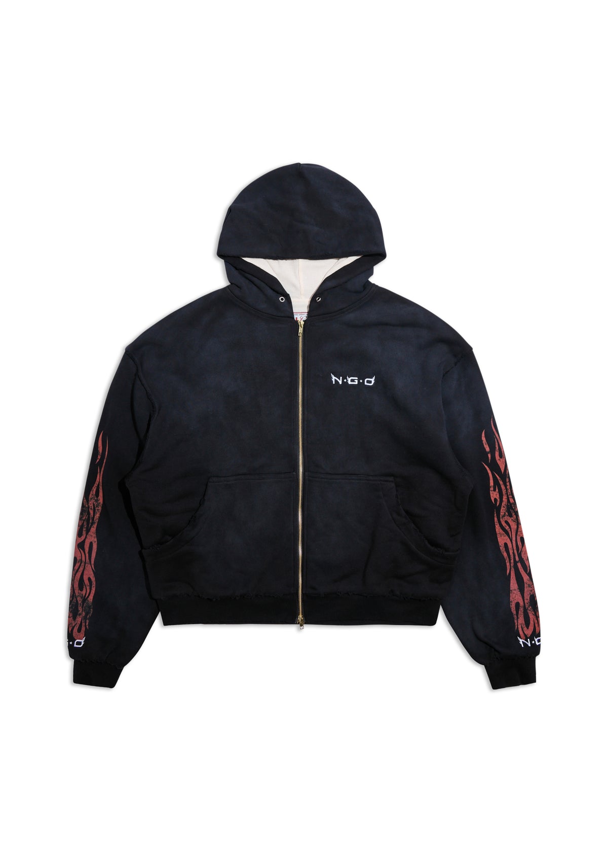 FLAME LOGO FULL ZIP HOODIE