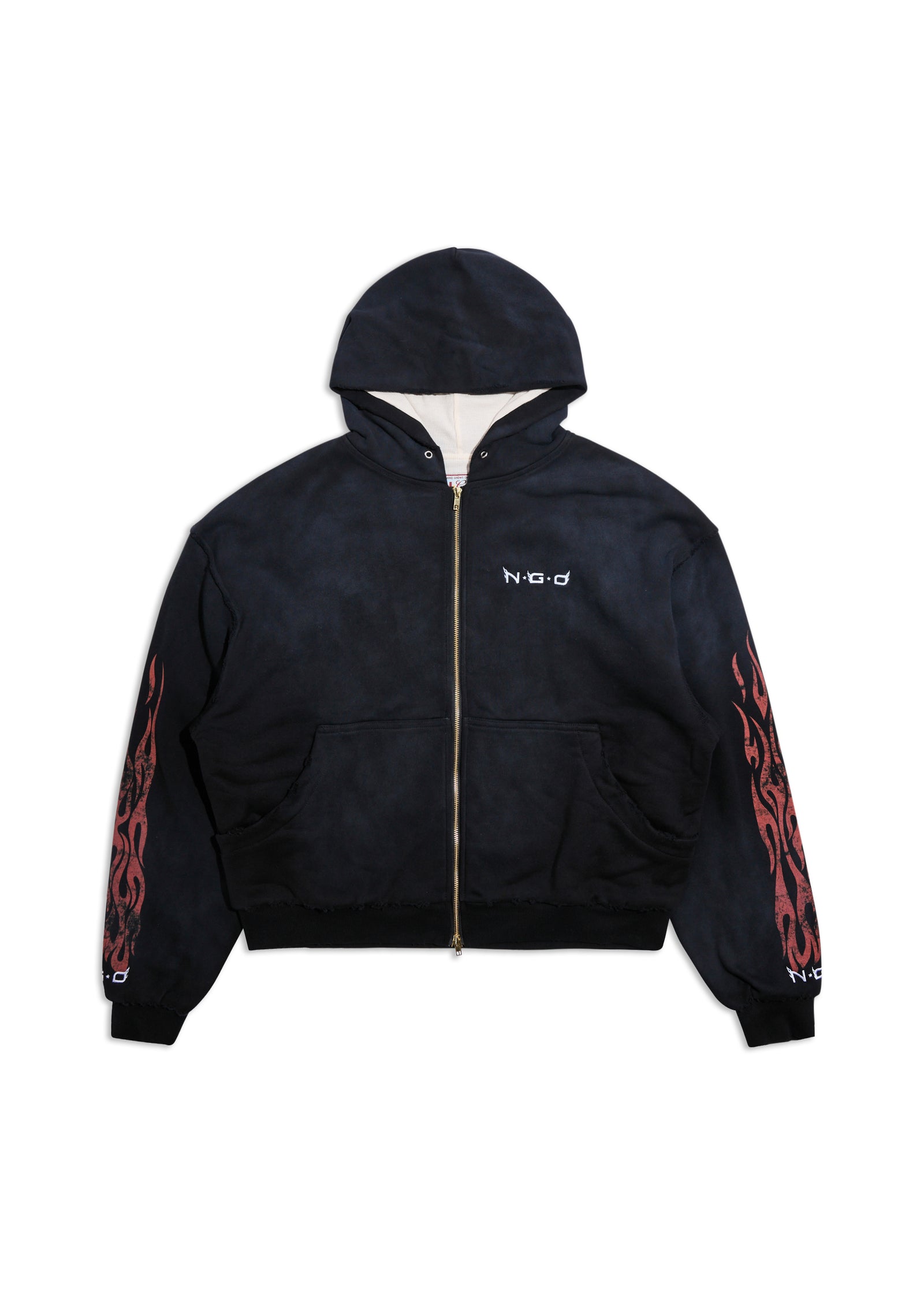 FLAME LOGO FULL ZIP HOODIE