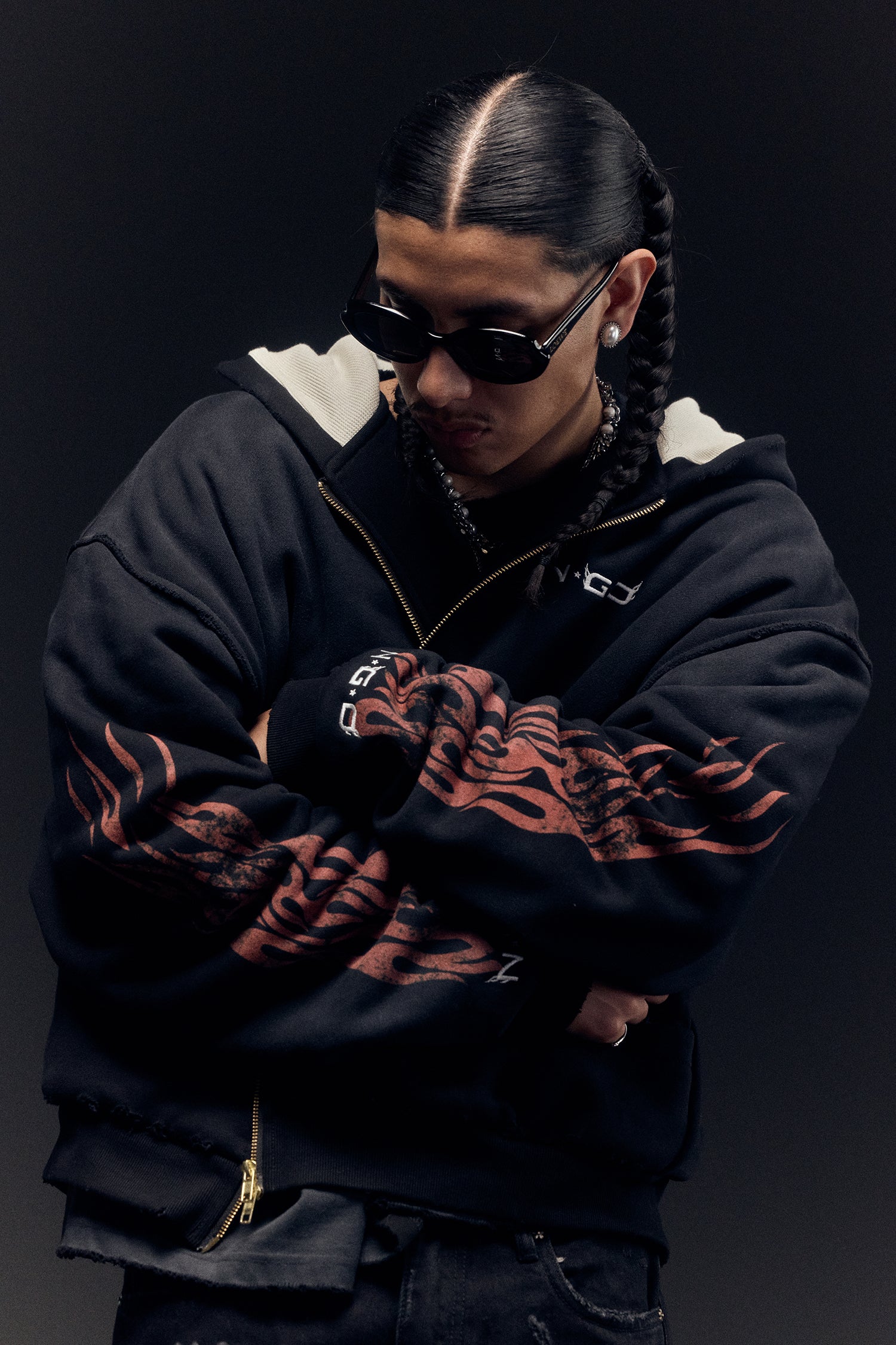 FLAME LOGO FULL ZIP HOODIE