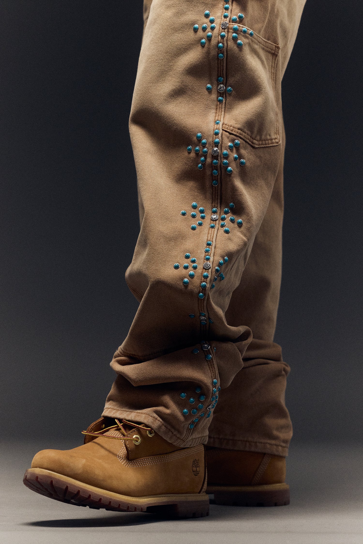 TURQUOISE DOUBLE KNEE PANT