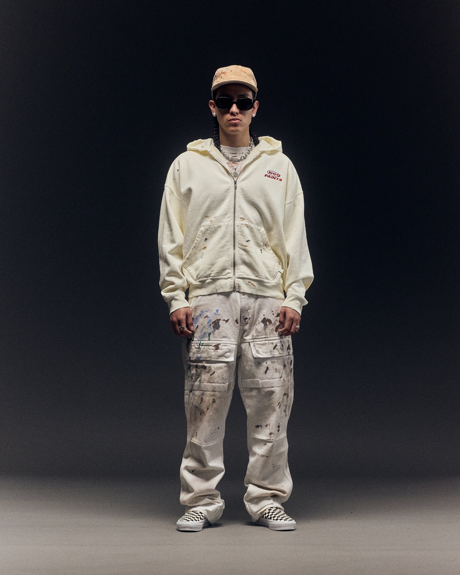 STRAPPED PAINTER PANTS