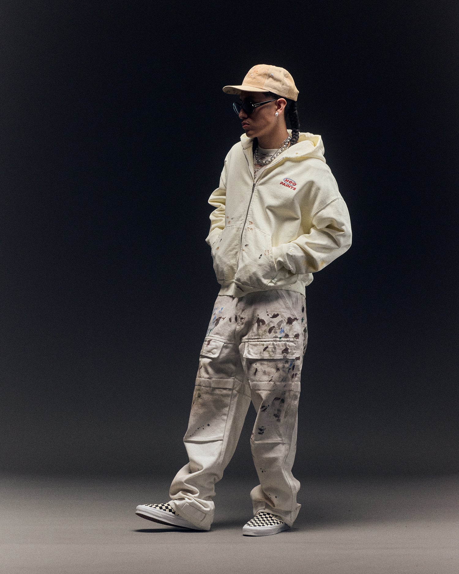 STRAPPED PAINTER PANTS
