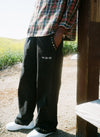 BLACK GREEN SWEATPANTS