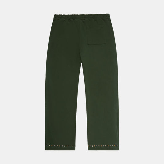 STUDDED GREEN SWEATPANTS