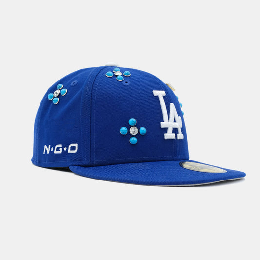 LA DODGERS TURQUOISE STONE FITTED