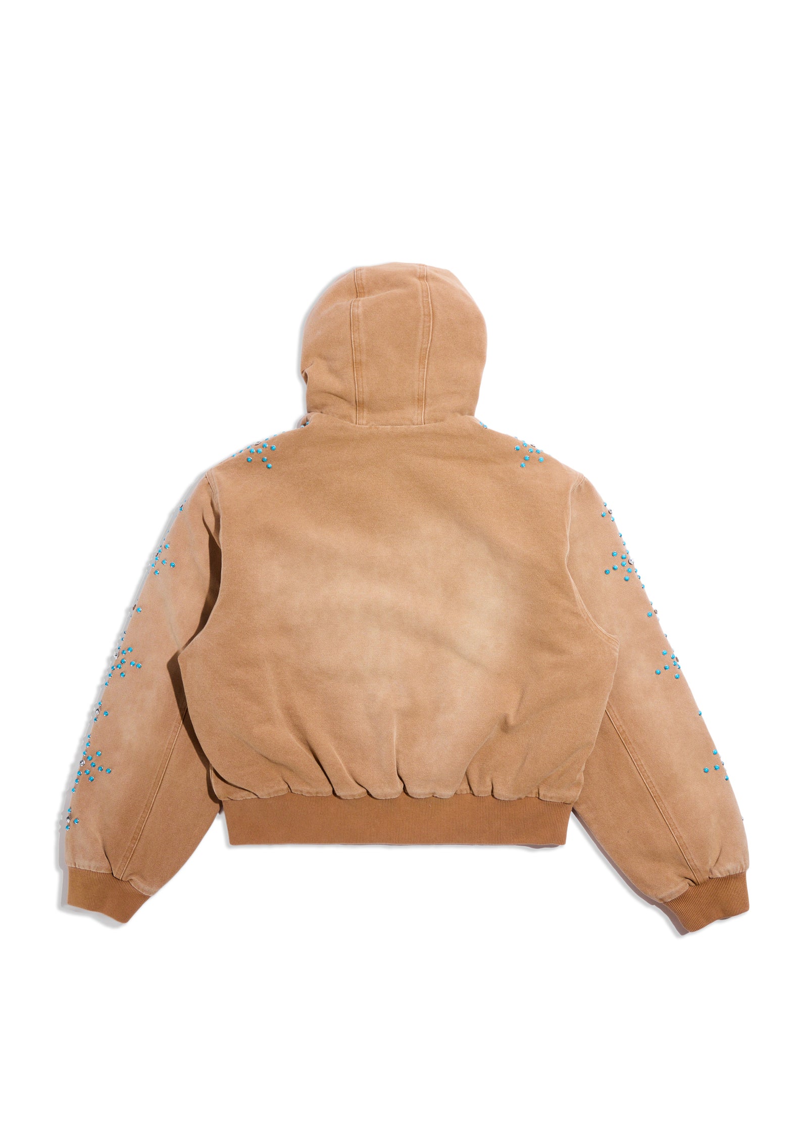 TURQUOISE HOODED JACKET